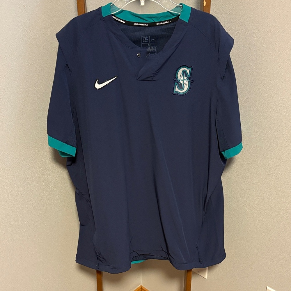 Seattle Mariners Nike Dark Blue Jersey with Teal Details